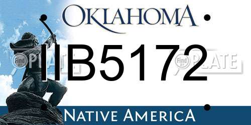 IIB5172 Oklahoma License Plate