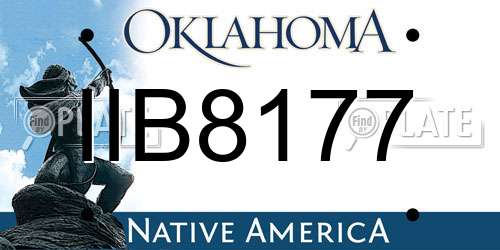 IIB8177 Oklahoma License Plate