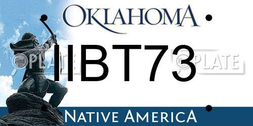 IIBT73 Oklahoma License Plate