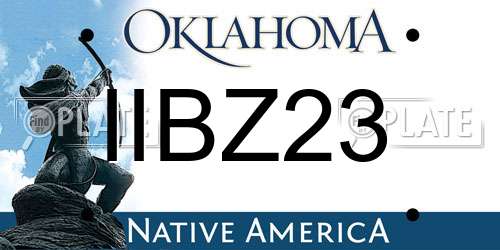 IIBZ23 Oklahoma License Plate