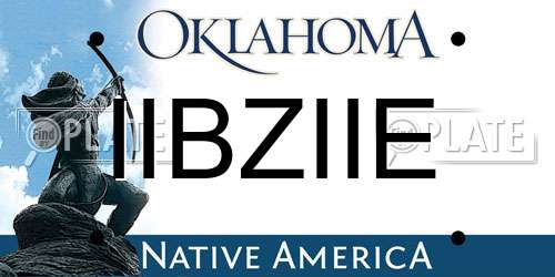 IIBZIIE Oklahoma License Plate