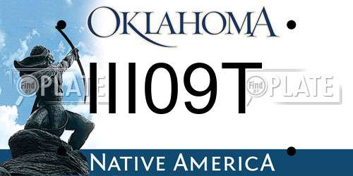 III09T Oklahoma License Plate