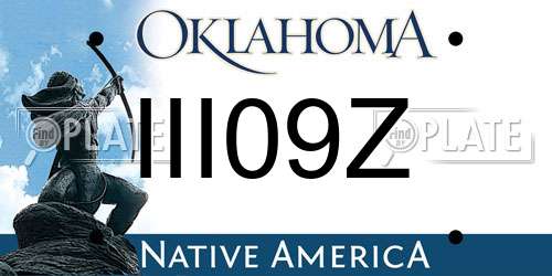 III09Z Oklahoma License Plate
