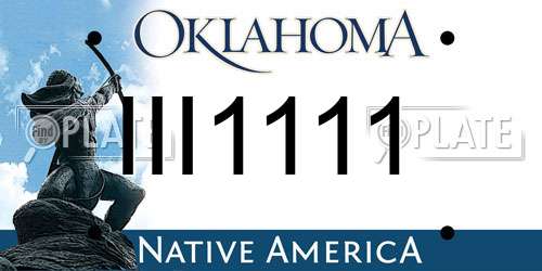 III1111 Oklahoma License Plate