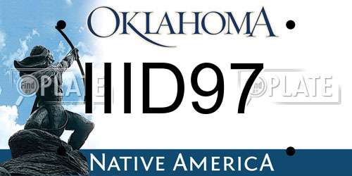 IIID97 Oklahoma License Plate