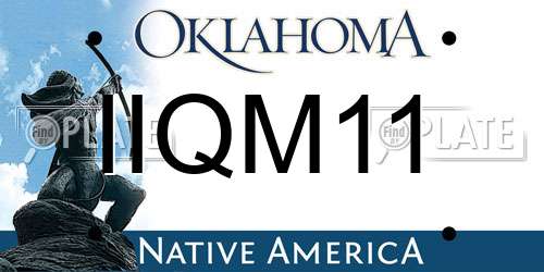 IIQM11 Oklahoma License Plate