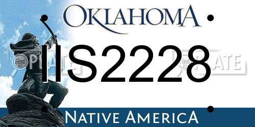 IIS2228 Oklahoma License Plate