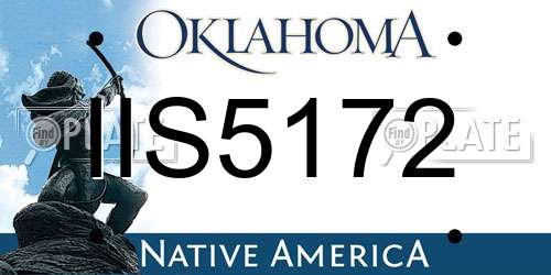 IIS5172 Oklahoma License Plate