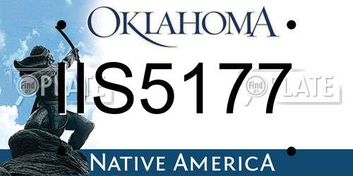 IIS5177 Oklahoma License Plate