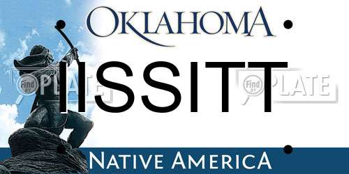 IISSITT Oklahoma License Plate