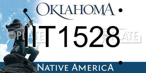 IIT1528 Oklahoma License Plate