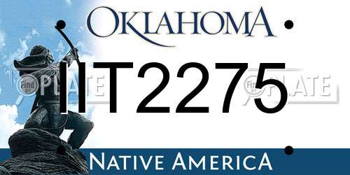IIT2275 Oklahoma License Plate