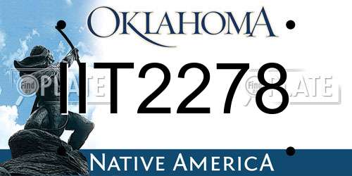 IIT2278 Oklahoma License Plate