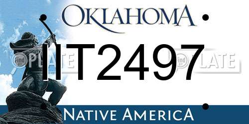 IIT2497 Oklahoma License Plate