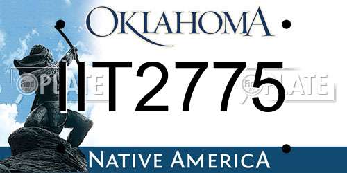 IIT2775 Oklahoma License Plate