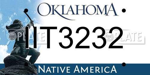 IIT3232 Oklahoma License Plate
