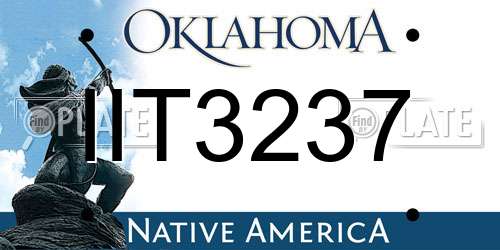 IIT3237 Oklahoma License Plate