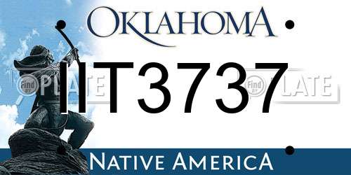 IIT3737 Oklahoma License Plate