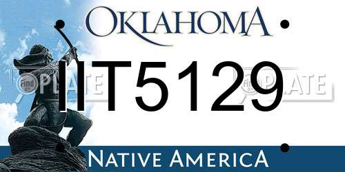 IIT5129 Oklahoma License Plate