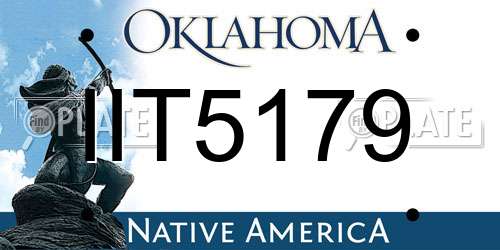 IIT5179 Oklahoma License Plate