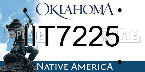 IIT7225 Oklahoma License Plate
