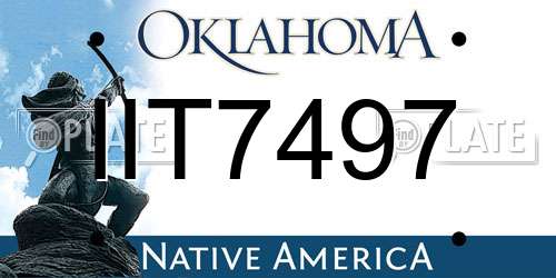 IIT7497 Oklahoma License Plate