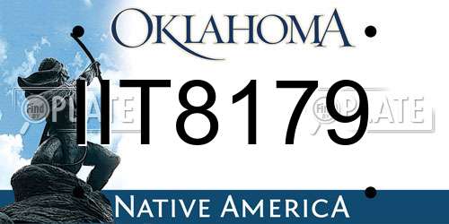 IIT8179 Oklahoma License Plate