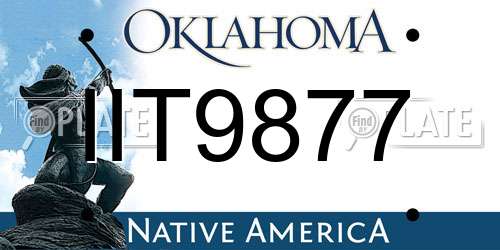 IIT9877 Oklahoma License Plate