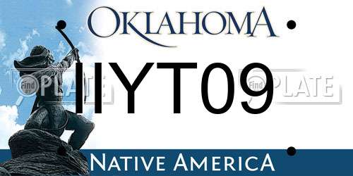 IIYT09 Oklahoma License Plate