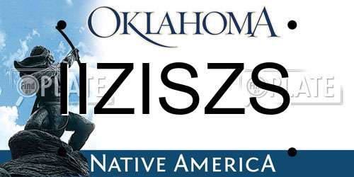 IIZISZS Oklahoma License Plate