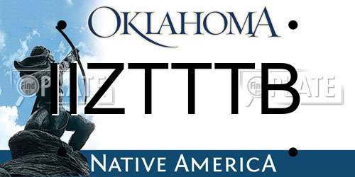 IIZTTTB Oklahoma License Plate