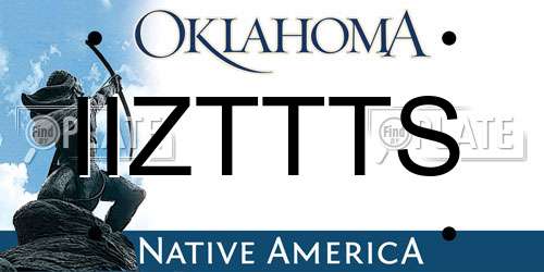 IIZTTTS Oklahoma License Plate