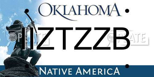 IIZTZZB Oklahoma License Plate