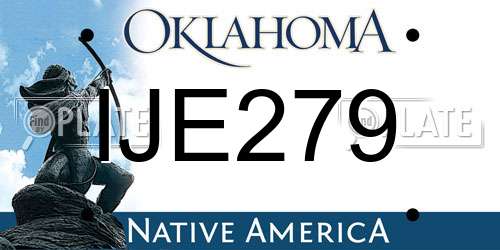 IJE279 Oklahoma License Plate