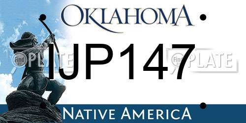 IJP147 Oklahoma License Plate
