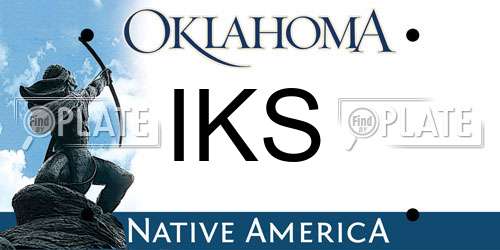 IKS Oklahoma License Plate