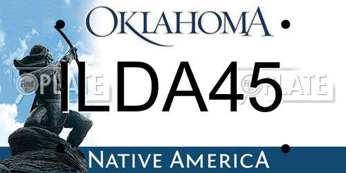 ILDA45 Oklahoma License Plate