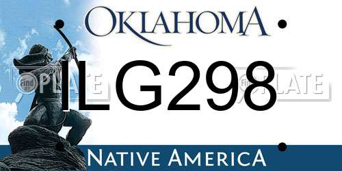 ILG298 Oklahoma License Plate