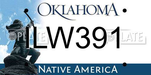 ILW391 Oklahoma License Plate