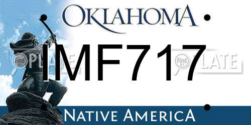 IMF717 Oklahoma License Plate