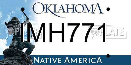 IMH771 Oklahoma License Plate