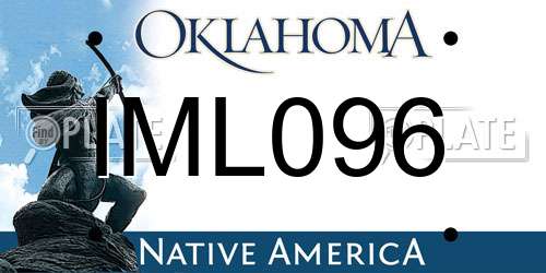 IML096 Oklahoma License Plate