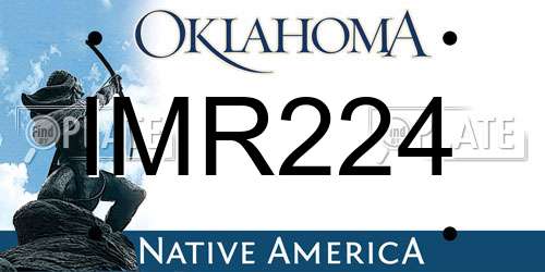 IMR224 Oklahoma License Plate