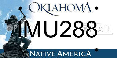 IMU288 Oklahoma License Plate