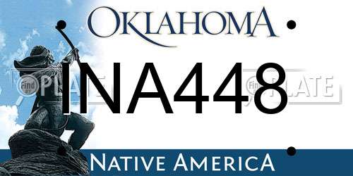 INA448 Oklahoma License Plate