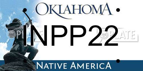 INPP22 Oklahoma License Plate