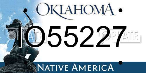 IO55227 Oklahoma License Plate