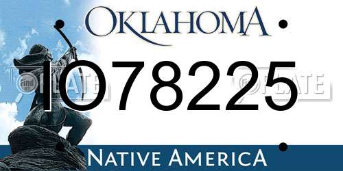 IO78225 Oklahoma License Plate