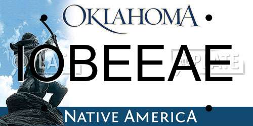 IOBEEAE Oklahoma License Plate