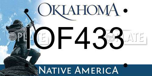 IOF433 Oklahoma License Plate